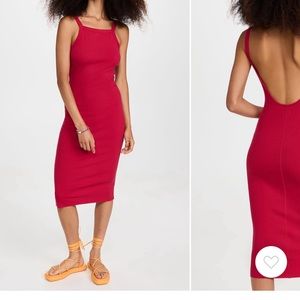like new WSLY dragonfruit ribbed knit tank low back dress Shopbop size L Large